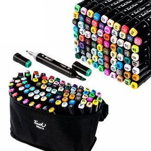 Набір скетч-маркерів двосторонніх 80 кольорів в чохлі Touch 80 pcs Touch 80 pcs фото